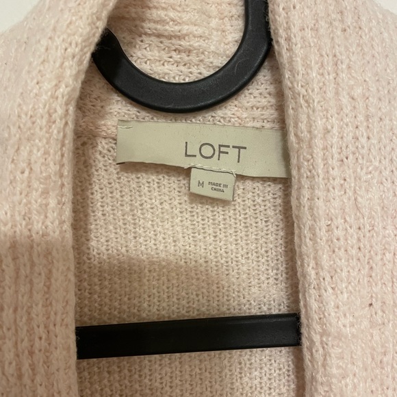 LOFT size M light pink open cardigan - Picture 4 of 6